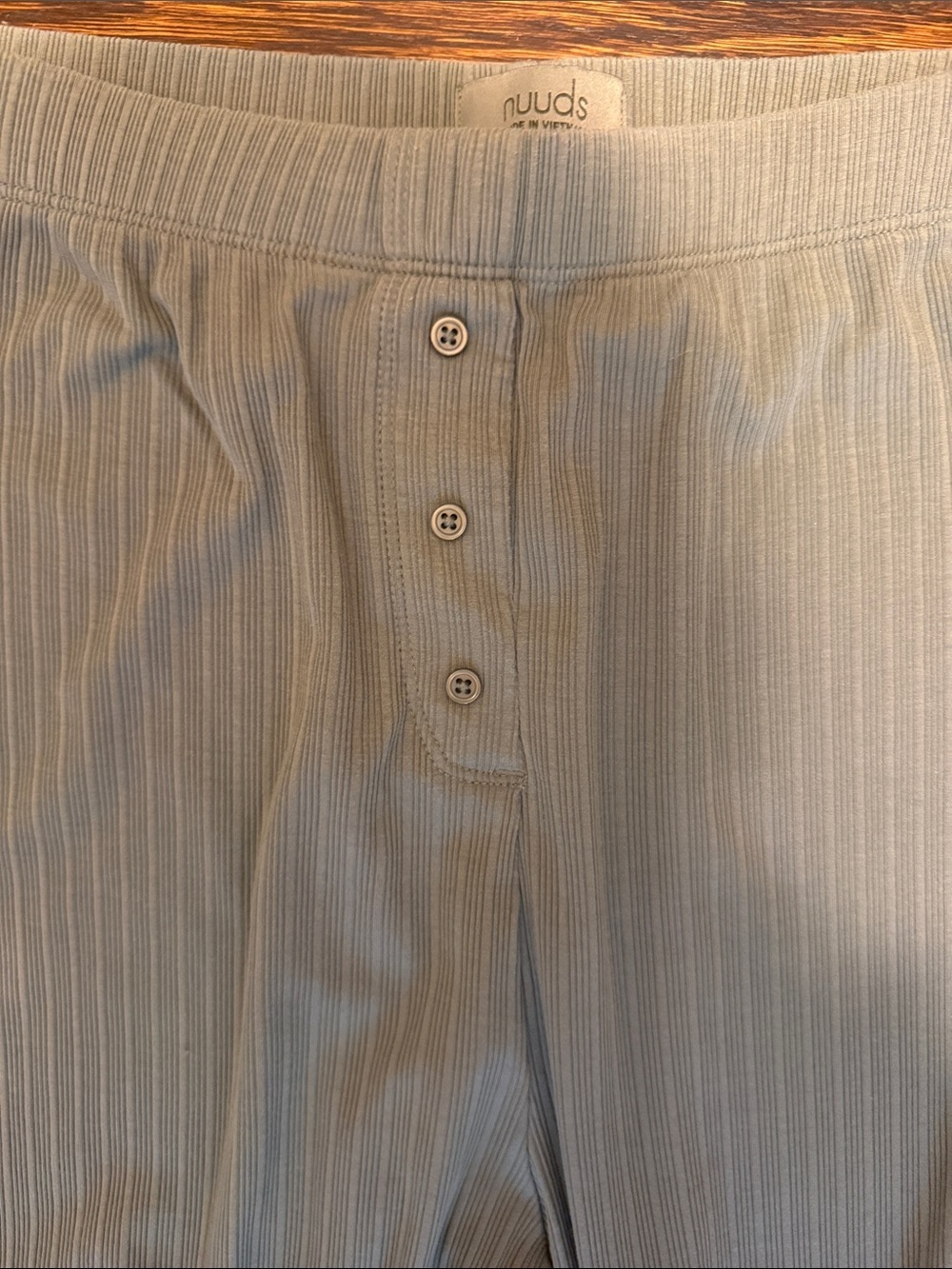 nuuds Agave/Olive Green Ribbed Tank Top and Lounge Pants Pajamas - Picture 7 of 15